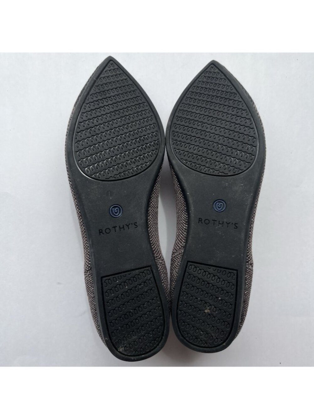 Rothy’s The Point Ballet Flats Size 6 Retired Twilight Metallic Cap Toe Recycled - Picture 2 of 6